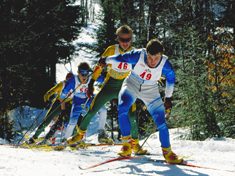 Cross country skiing next door